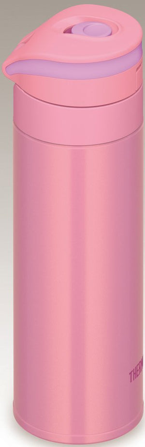 Thermos 0.35L Pink Water Bottle Vacuum Insulated Japan Mobile Mug One Touch Open Jns - 350P