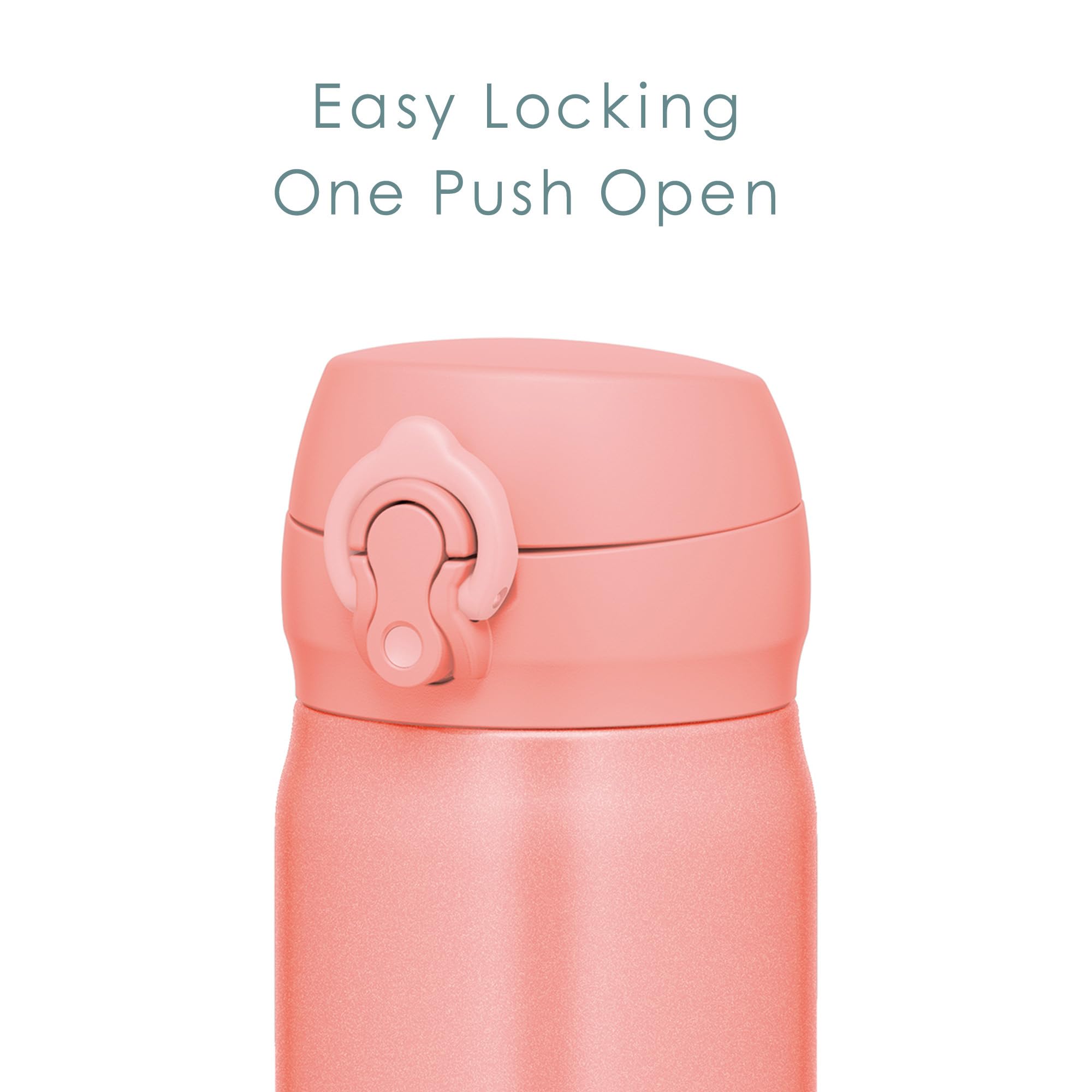 Thermos 0.35L Stainless Steel Vacuum Insulated Portable Mug Lightweight & Easy - Clean Coral - JNL - 355 CRL