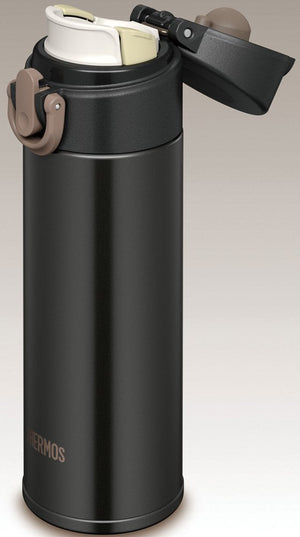 Thermos 0.3L Matte Black Mobile Mug - Vacuum Insulated One - Touch Open JNI - 301 MTBK