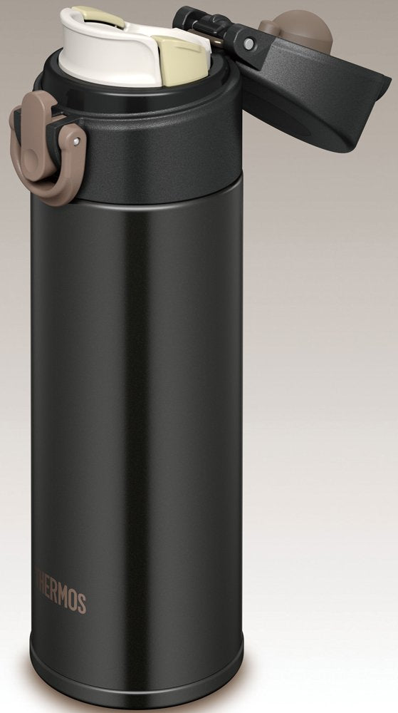 Thermos 0.3L Matte Black Mobile Mug - Vacuum Insulated One - Touch Open JNI - 301 MTBK