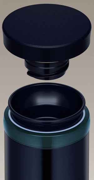 Thermos 0.5L Black Vacuum Insulated Water Bottle Mobile Mug Jno - 500 Bk (Made In Japan)