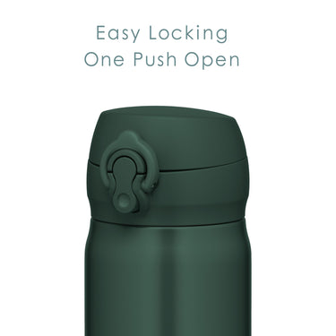 Thermos 0.5L Stainless Steel Water Bottle Vacuum Insulated Removable Spout Dark Green Lightweight Jnl - 505 Dg