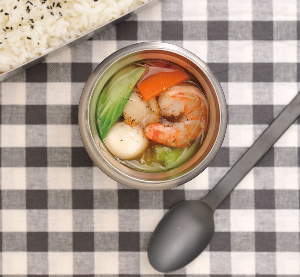 Thermos 0.5L Vacuum Insulated Food Container Black Jbm - 500 Bk Japan