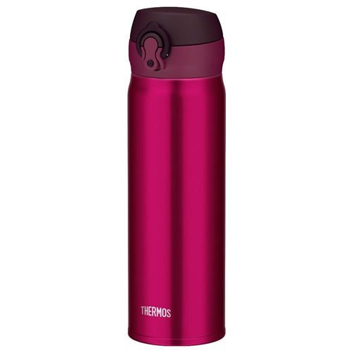 Thermos 0.5L Vacuum Insulated Water Bottle Mobile Mug One Touch Open Burgundy Jnl - 500 Bgd Made In Japan