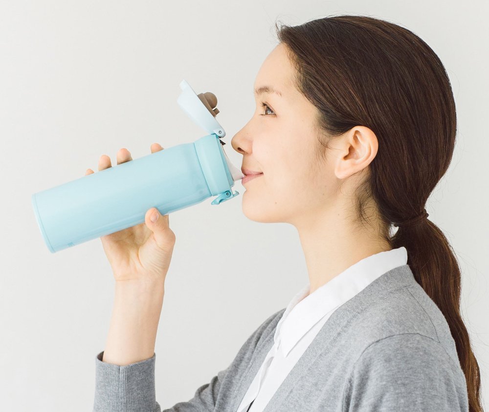 Thermos 0.5L Water Bottle Vacuum Insulated Mobile Mug [One Touch Open] Sky Blue Jnl - 502 Japan