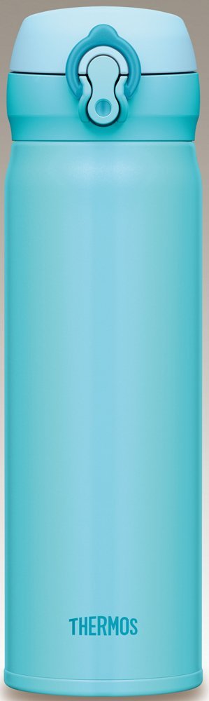 Thermos 0.5L Water Bottle Vacuum Insulated Mobile Mug [One Touch Open] Sky Blue Jnl - 502 Japan