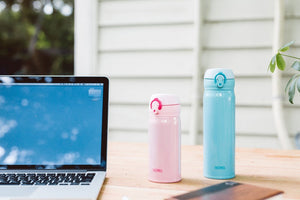 Thermos 0.5L Water Bottle Vacuum Insulated Mobile Mug [One Touch Open] Sky Blue Jnl - 502 Japan