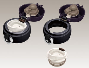 Thermos 0.6L Deep Purple Vacuum - Insulated Mobile Mug - One - Touch Open Type