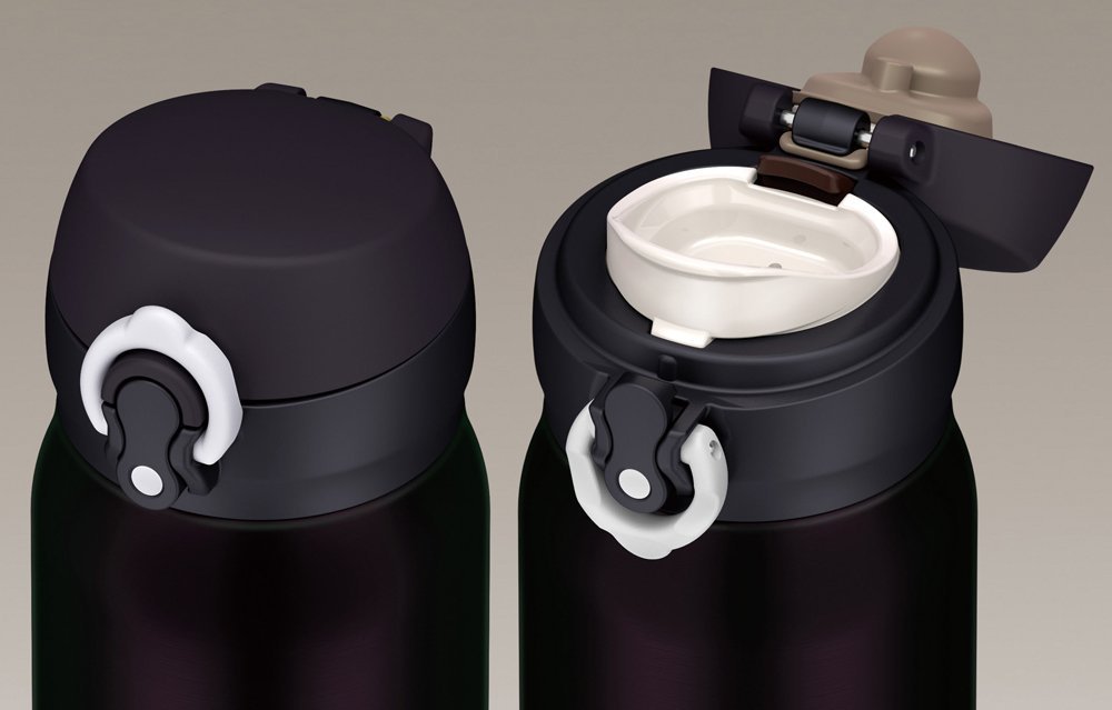 Thermos 0.6L Deep Purple Vacuum - Insulated Mobile Mug - One - Touch Open Type