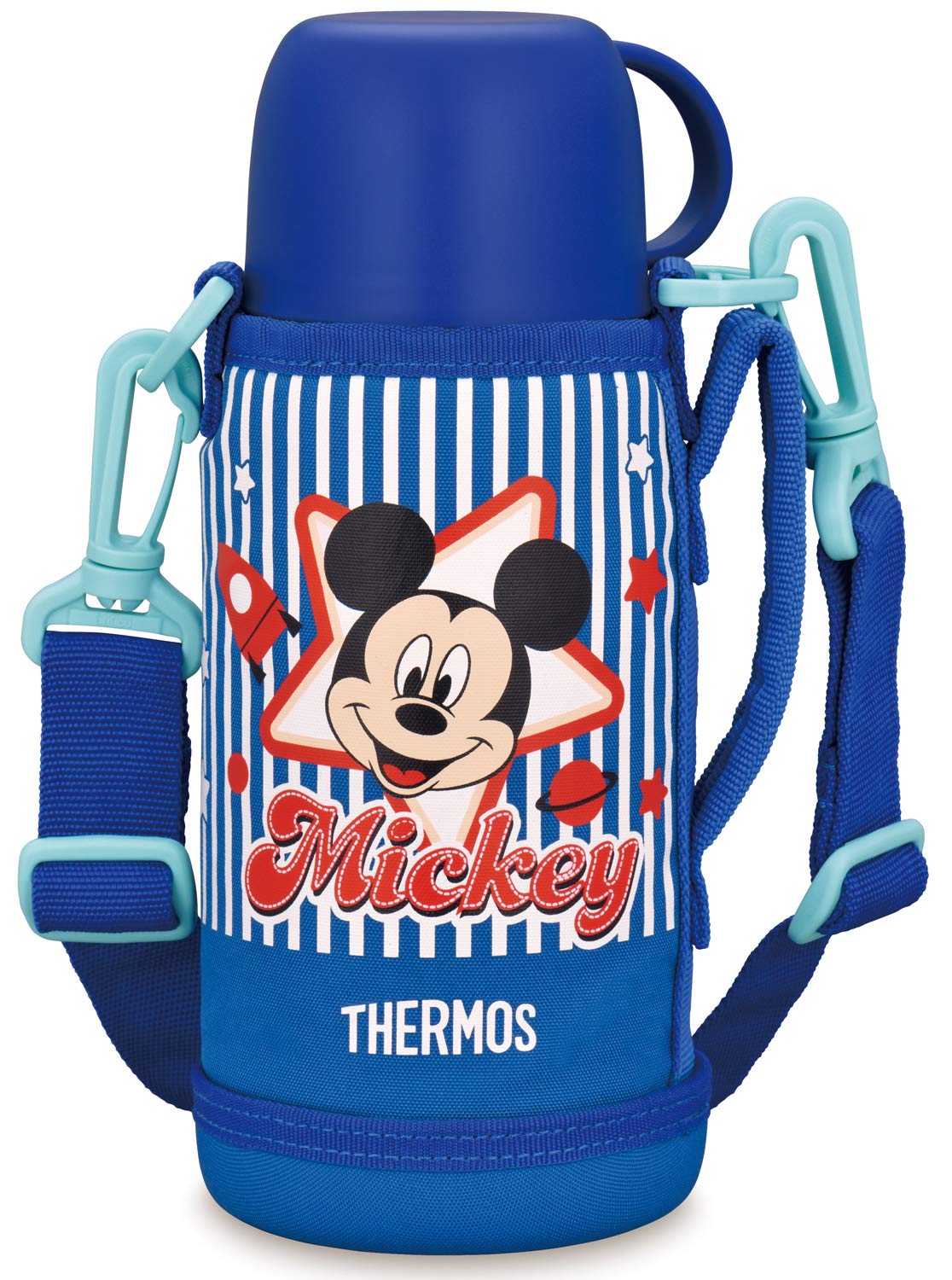 Thermos 0.6L Mickey Blue Vacuum Insulated Water Bottle Fho - 601Wfds Bl