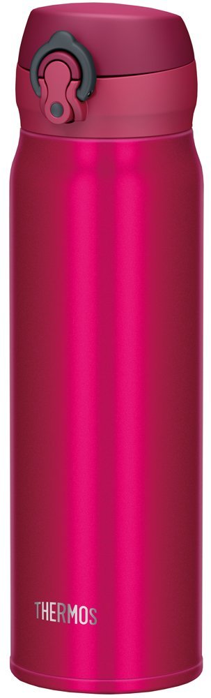 Thermos 0.6L Vacuum Insulated Water Bottle Mug [One Touch Open] Garnet Red Jnl - 602 Gr - Made In Japan