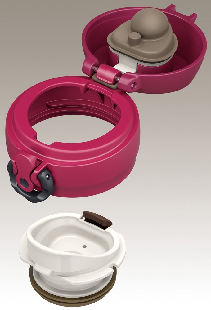 Thermos 0.6L Vacuum Insulated Water Bottle Mug [One Touch Open] Garnet Red Jnl - 602 Gr - Made In Japan