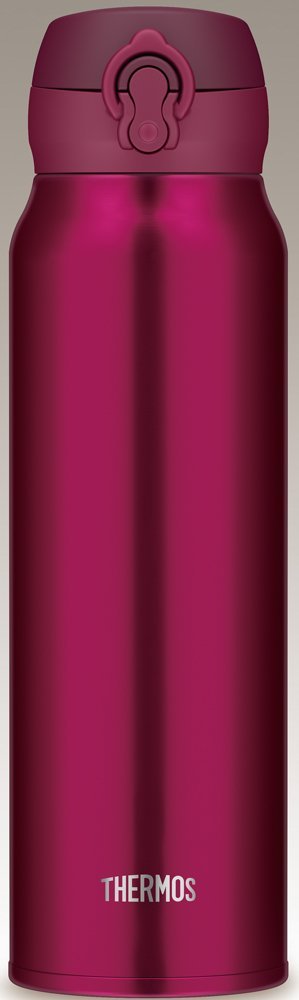 Thermos 0.75L Ruby Red Vacuum Insulated Mobile Mug - One - Touch Open Type