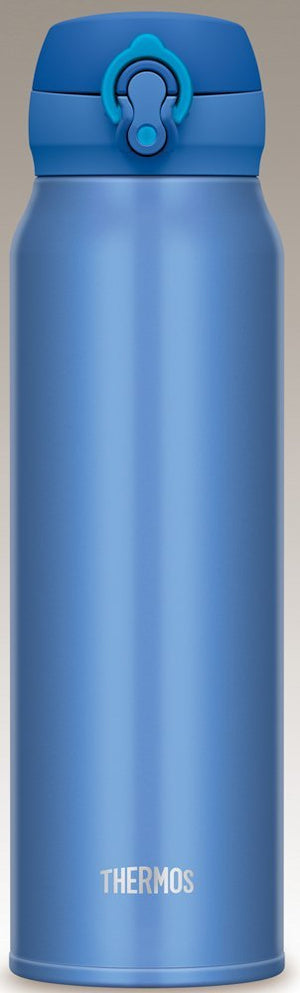 Thermos 0.75L Vacuum Insulated Water Bottle Japan Jnl - 752 Mtb One Touch Open Type Metallic Blue