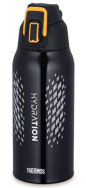 Thermos 0.8L Black Orange Vacuum Insulated Sports Bottle for Cold Beverages Fht - 801F Bkor