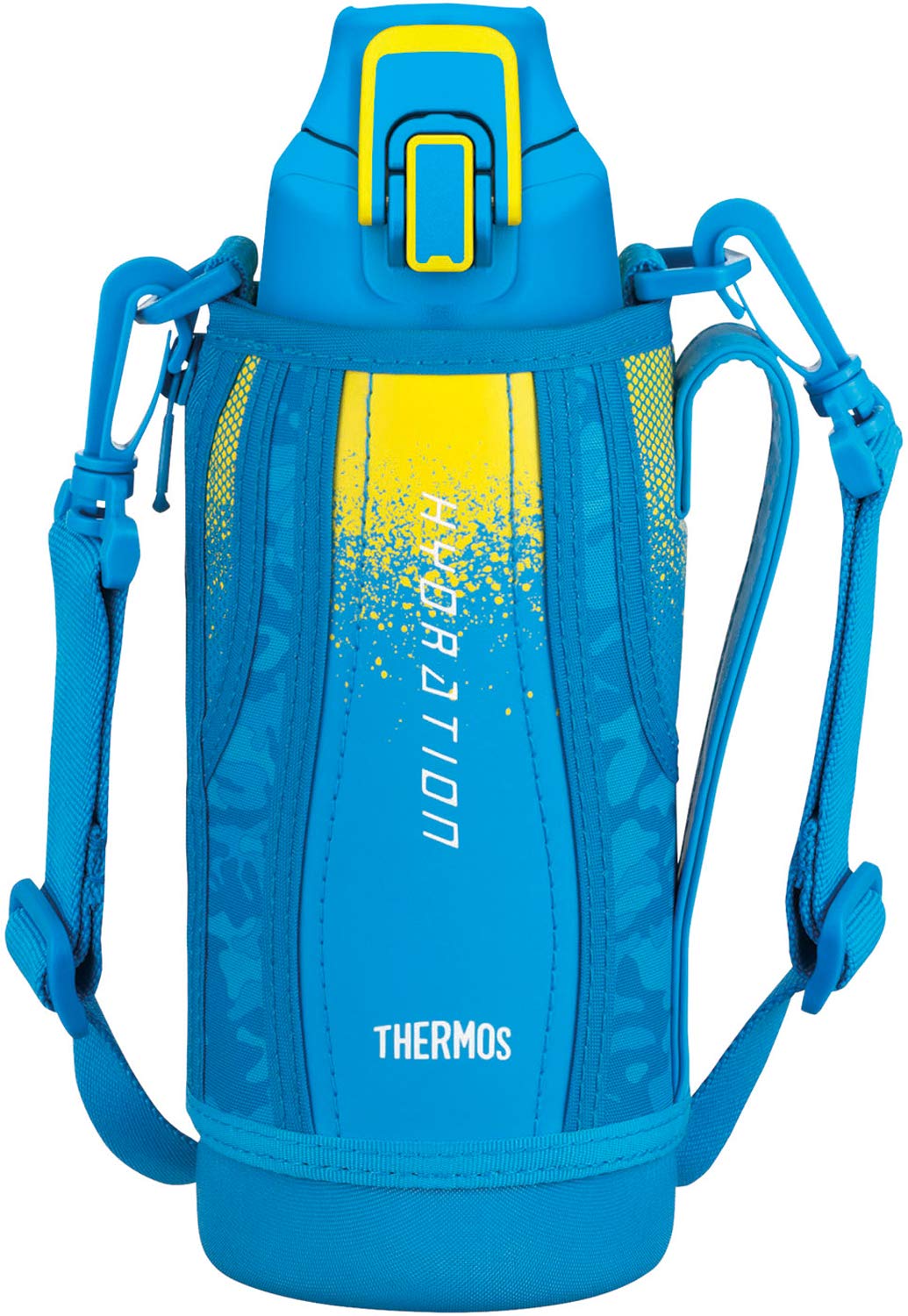 Thermos 0.8L Vacuum Insulated Sports Water Bottle Blue Camouflage FHT - 800F