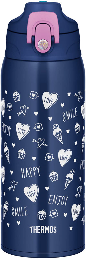 Thermos 0.8L Vacuum Insulated Water Bottle for Children in Navy Purple Fjj - 801Wf Nvpl