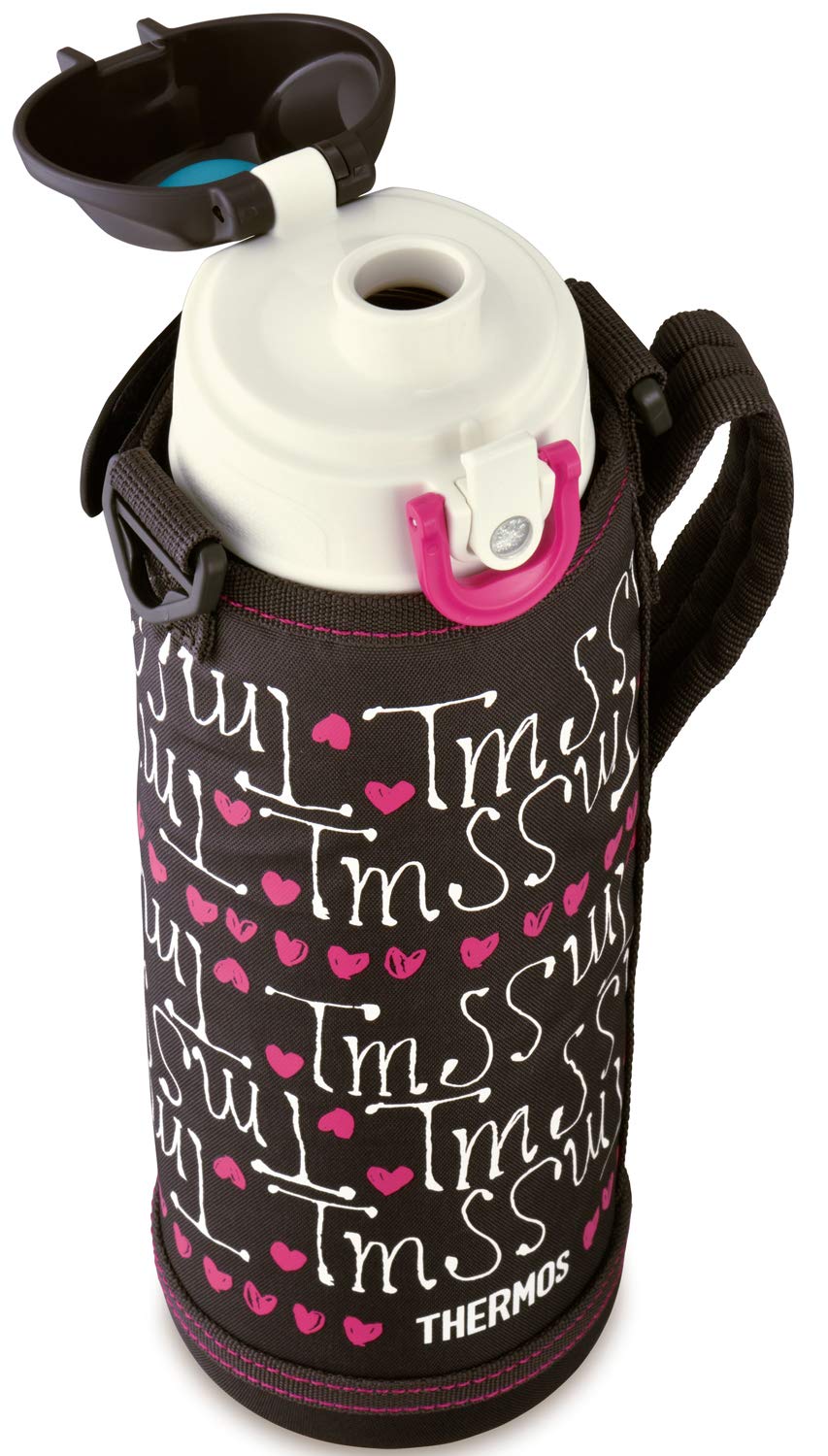 Thermos 1.0L Chocolate Heart Vacuum Insulated Water Bottle FHO - 1001WF CH - H