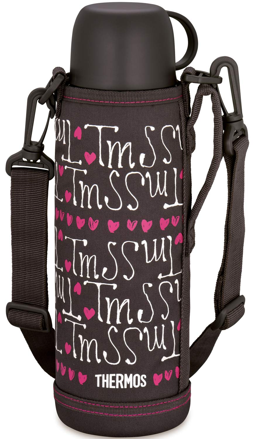 Thermos 1.0L Chocolate Heart Vacuum Insulated Water Bottle FHO - 1001WF CH - H