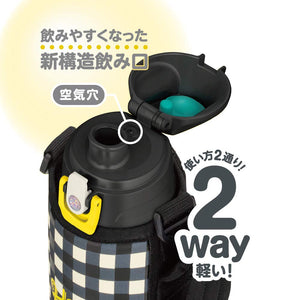 Thermos 1.0L Vacuum Insulated Black Water Bottle 2 - Way Check Model Fjj - 1000Wf