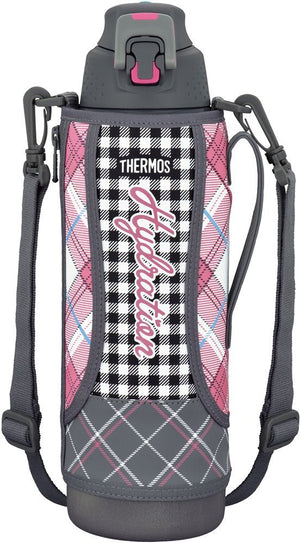 Thermos 1.5L Grey Gingham Cold Storage Sports Bottle Vacuum Insulated FFZ - 1502F
