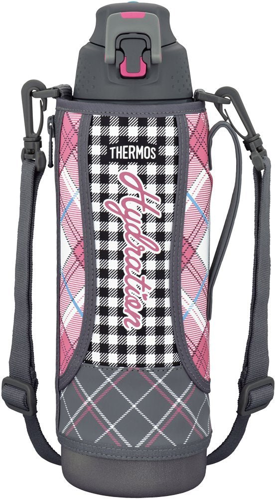 Thermos 1.5L Grey Gingham Cold Storage Sports Bottle Vacuum Insulated FFZ - 1502F