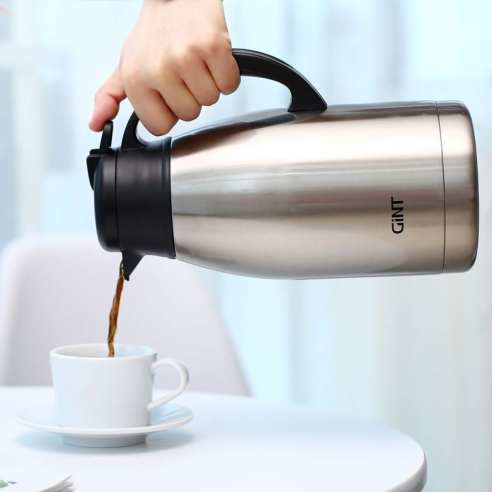Thermos 1.9L Gint Thermal Carafe - Double Wall Vacuum Insulated Stainless Steel Silver