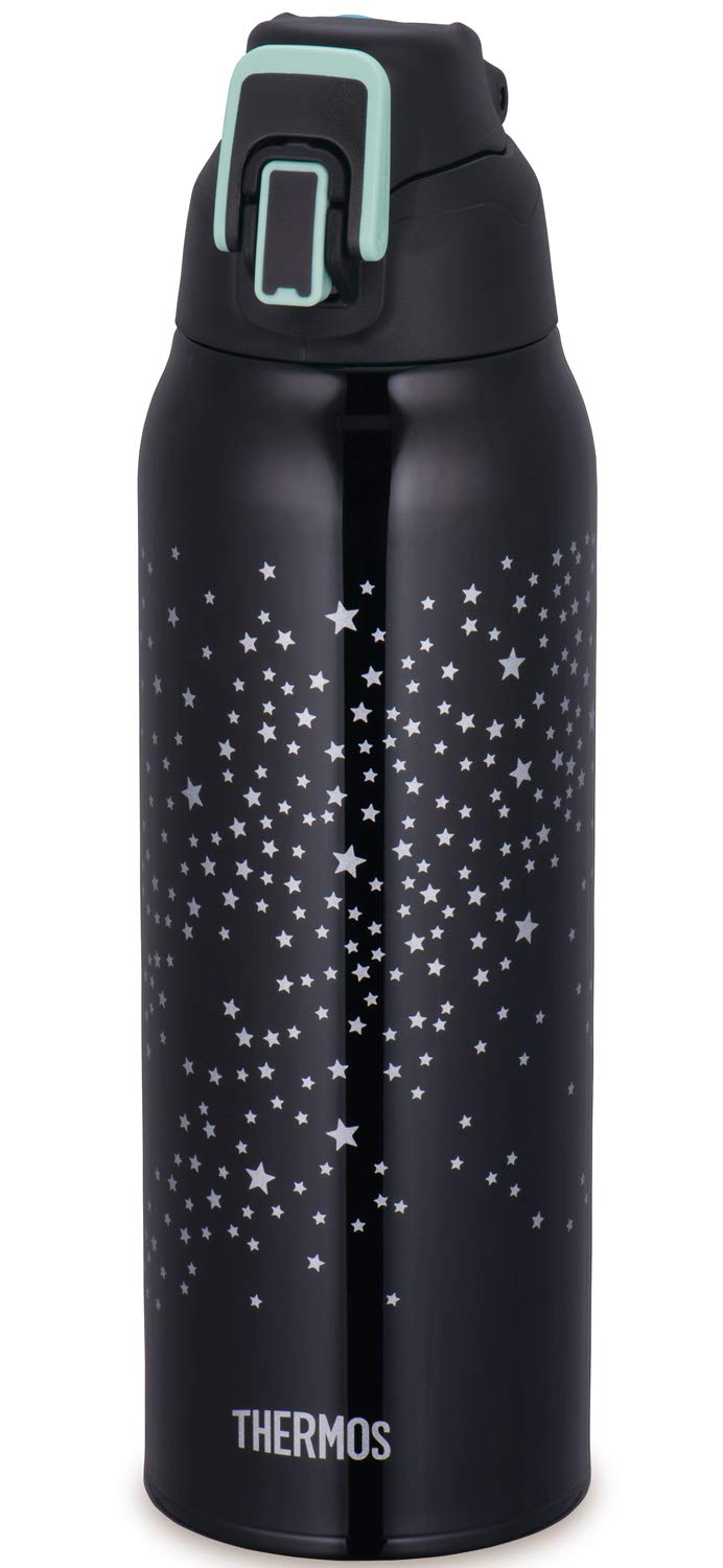 Thermos 1L Black Star Vacuum Insulated Sports Bottle for Cold Storage Fht - 1001F - Bkst