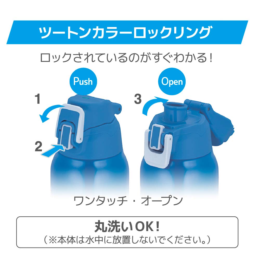 Thermos 1L Blue Silver Vacuum Insulated Sports Bottle for Cold Storage - Fht - 1001F Blsl