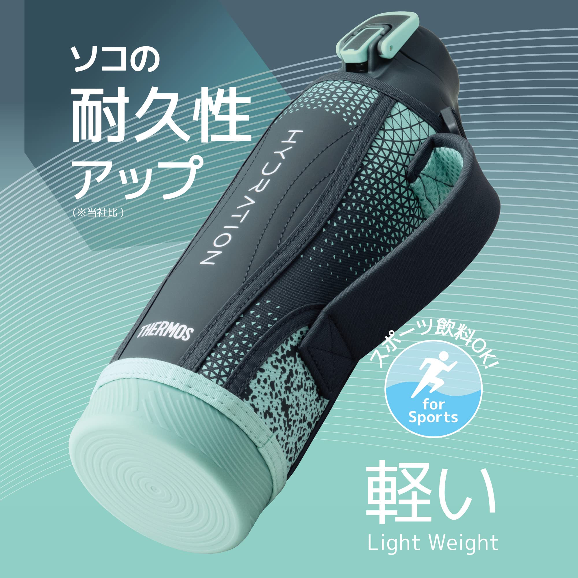 Thermos 1L Vacuum Insulated Navy Mint Sports Bottle Cold Storage FHT - 1002F NVMT