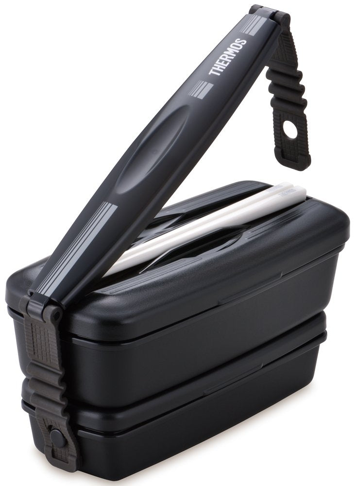 Thermos 2 Tier 900ml Fresh Lunch Box in Black Gray - Djb - 905W Bkgy