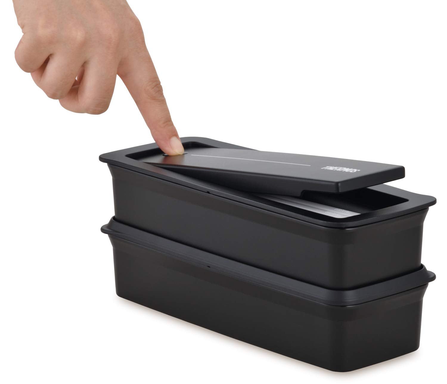 Thermos 2 Tier Fresh Lunch Box 980ml Black DJS - 980W BK