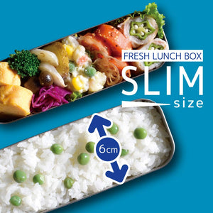 Thermos 2 - Tier Slim Lunch Box 635ml Navy Check - DSA - 604W NC