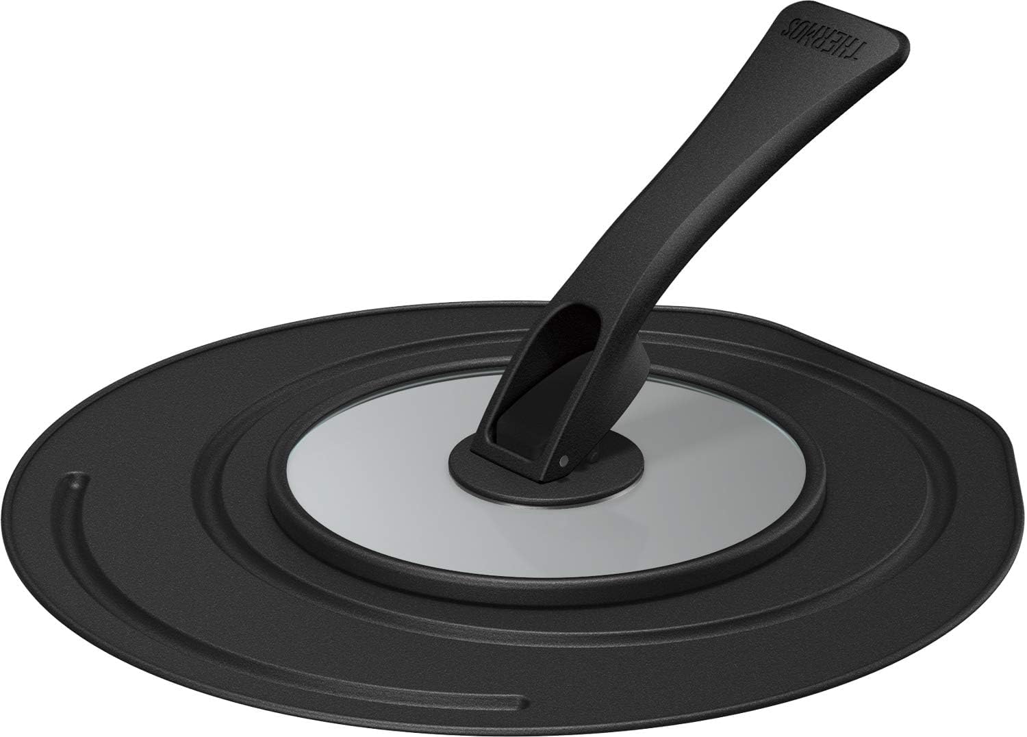 Thermos 20/24cm Compatible Black Frying Pan Lid with Stand - KLC - 001 BK