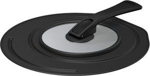Thermos 20/24cm Compatible Black Frying Pan Lid with Stand - KLC - 001 BK