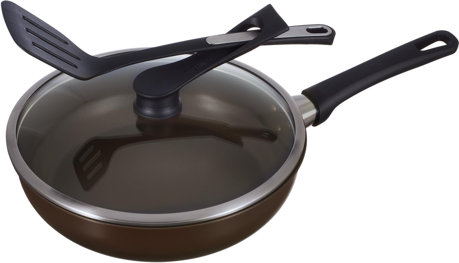 Thermos 24cm Black Glass Lid Compatible Stand - Type KLH - 024 BK Model