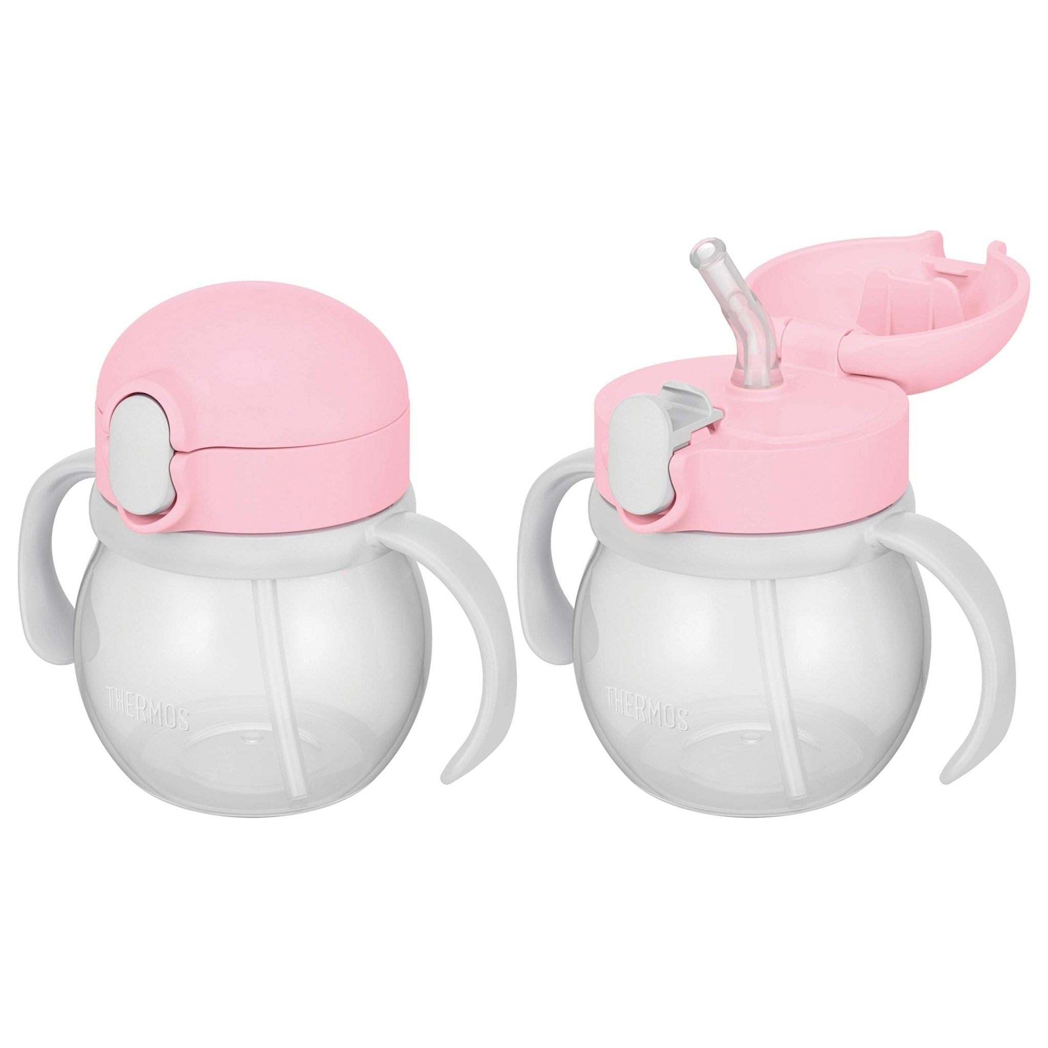 Thermos 250ml Baby Straw Mug Powder Pink Leak - Proof Design