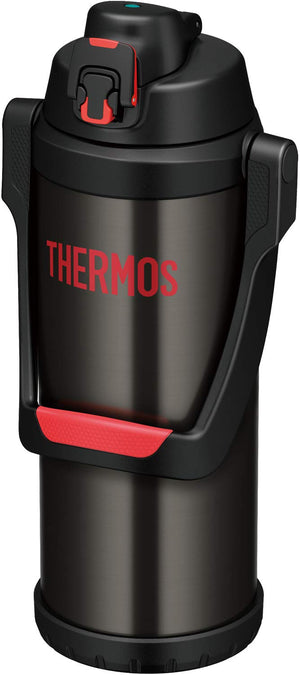 Thermos 2.5L Vacuum Insulated Black Red Sports Jug Ffv - 2500 Bkr Water Bottle