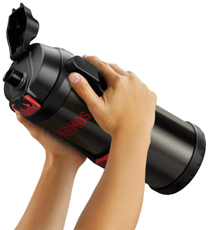 Thermos 2.5L Vacuum Insulated Black Red Sports Jug Ffv - 2500 Bkr Water Bottle