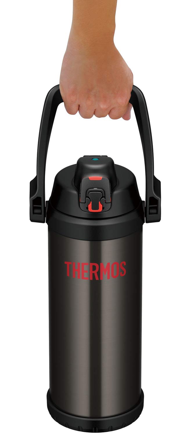 Thermos 2.5L Vacuum Insulated Black Red Sports Jug Ffv - 2500 Bkr Water Bottle