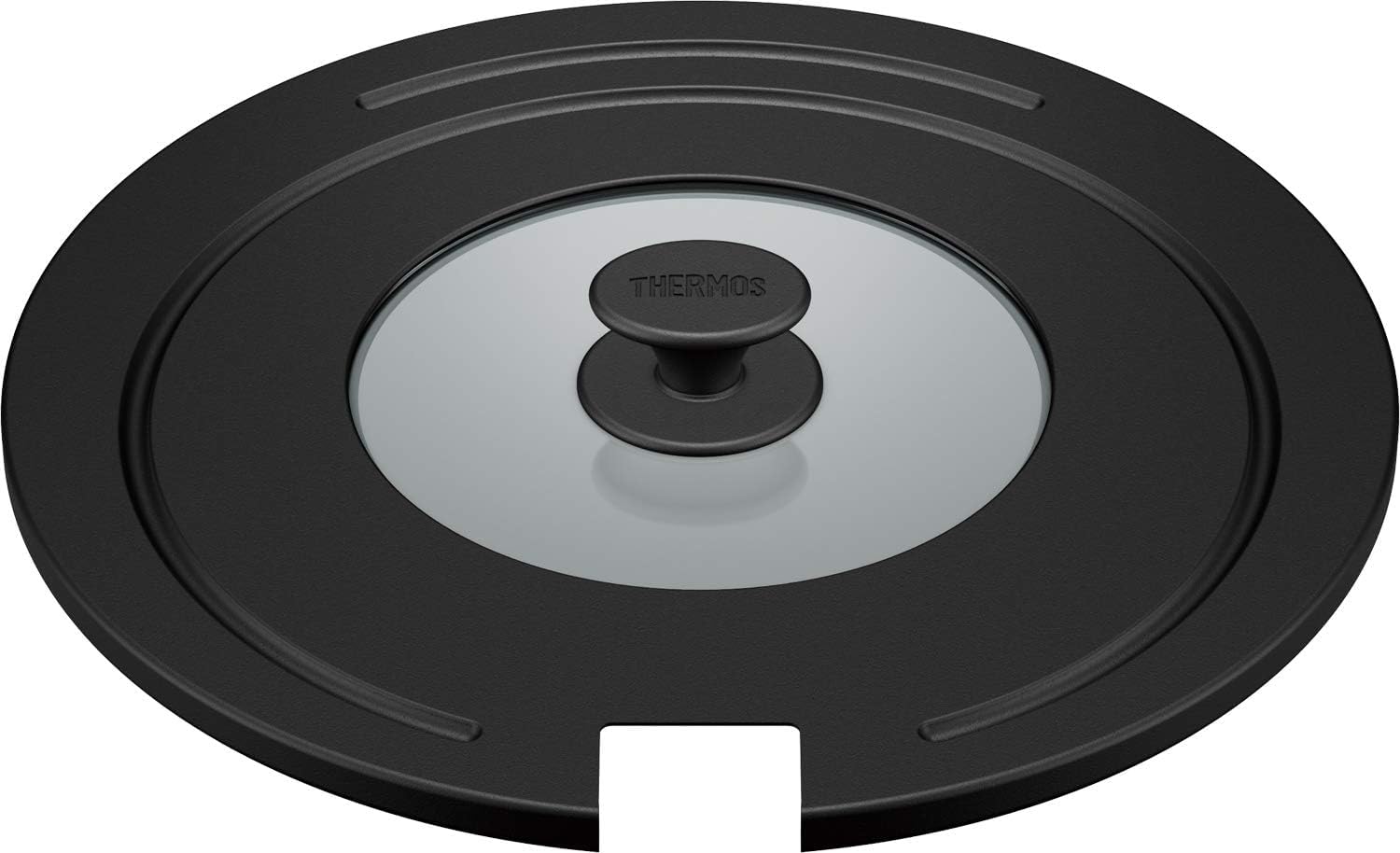 Thermos 26/28cm Black Frying Pan Lid with Detachable Handle Kle - 001 Bk