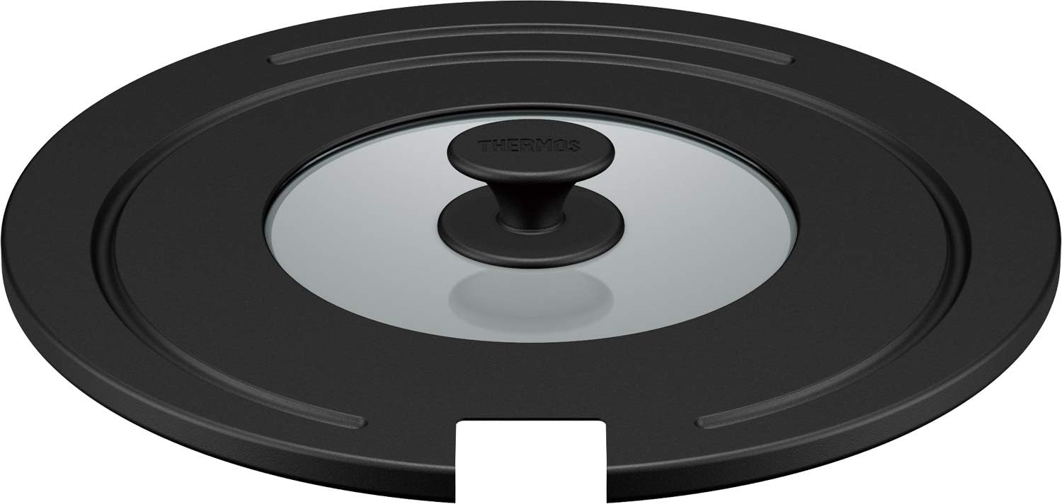Thermos 26/28cm Black Frying Pan Lid with Detachable Handle Kle - 001 Bk