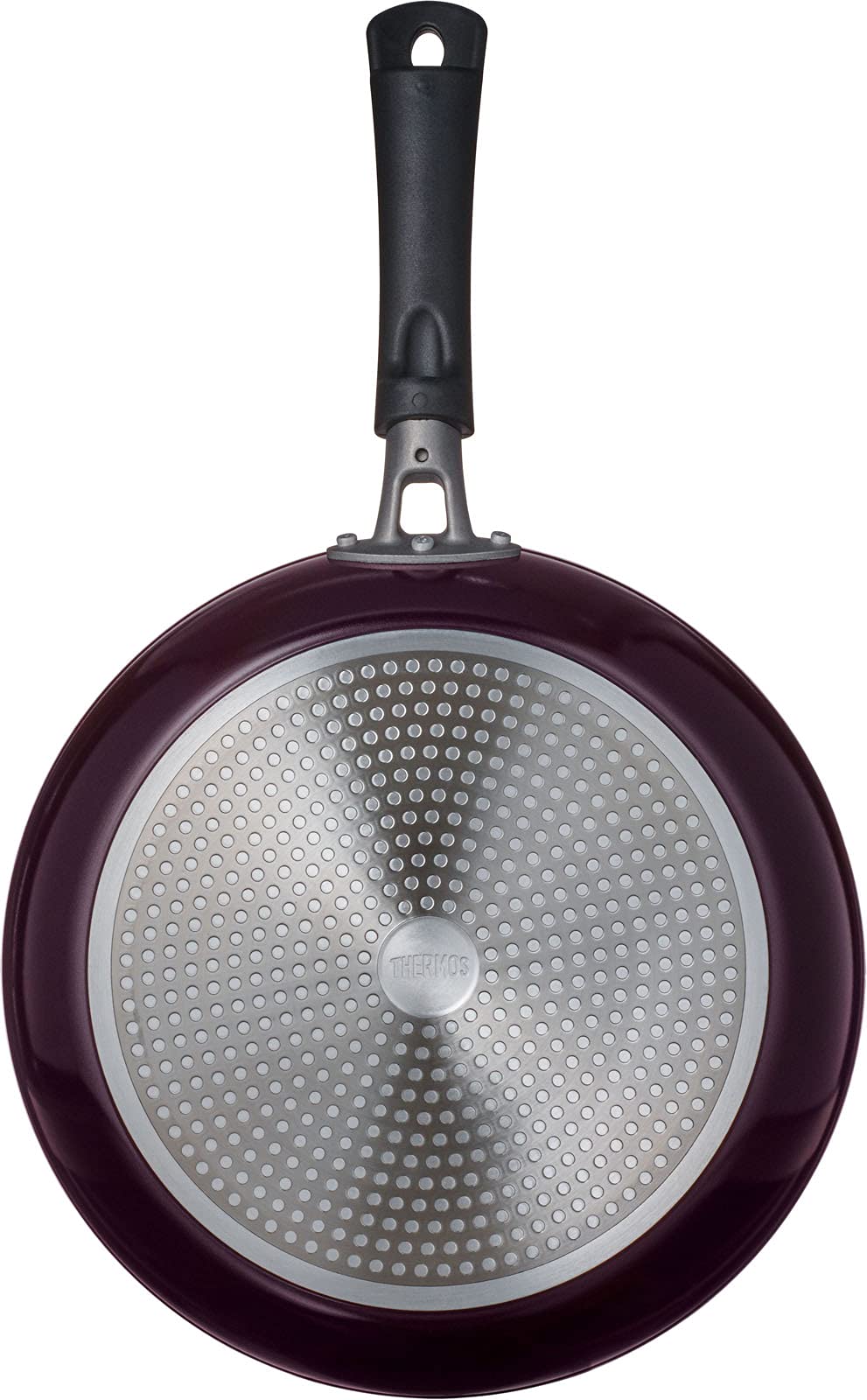 Thermos 28cm Plasma Hard Coating Black Frying Pan - IH Compatible KFC - 028 BK