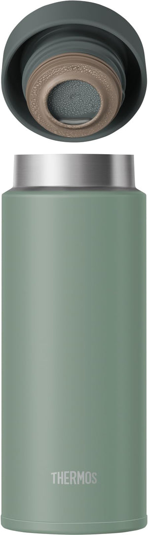 Thermos 350ml Leaf Green Stainless Steel Vacuum Insulated Water Bottle - Easy Clean Screw Cap Leak - Proof
