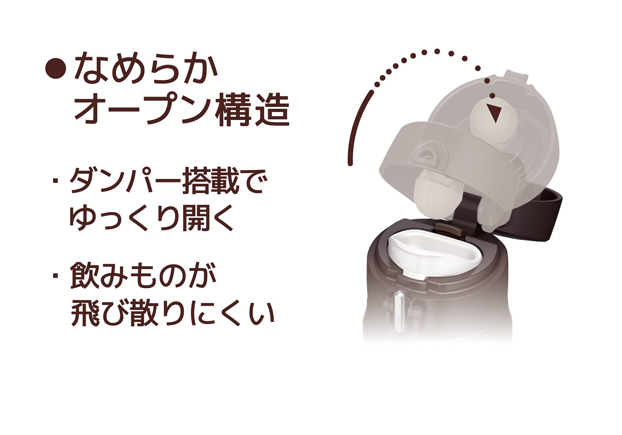 Thermos 350Ml Vacuum Insulated Portable Water Bottle Mug in Brown - Joh - 350 Bw