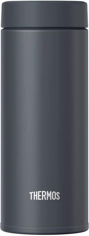 Thermos 350Ml Vacuum Insulated Stainless Steel Water Bottle Portable Easy Cleaning Screw Closure - Dark Gray Jon - 350 Dgy