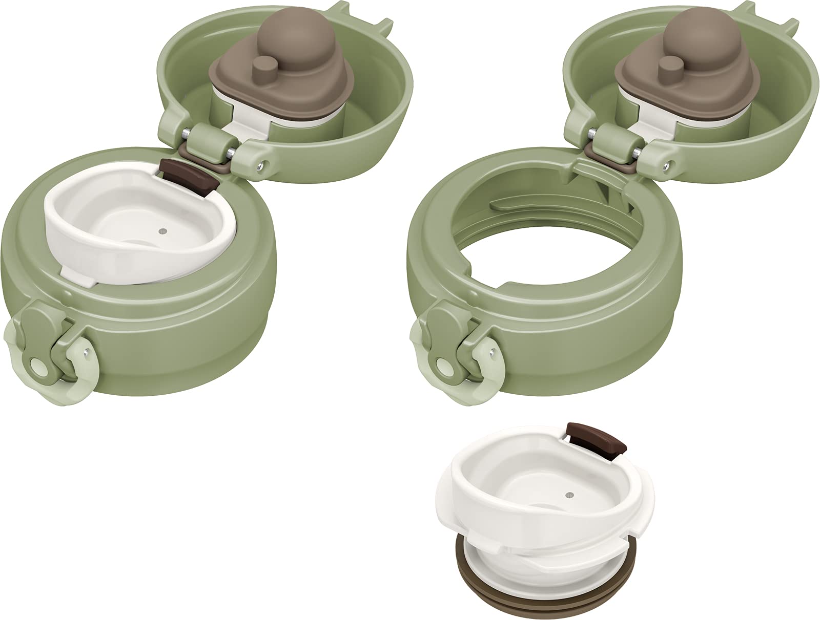 Thermos 350ml Vacuum Insulated Water Bottle Mobile Mug Khaki JNL - 355 KKI