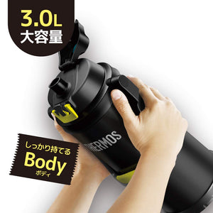 Thermos 3L Sports Jug - Vacuum Insulated Black Yellow - Model Ffv - 3000 Bky