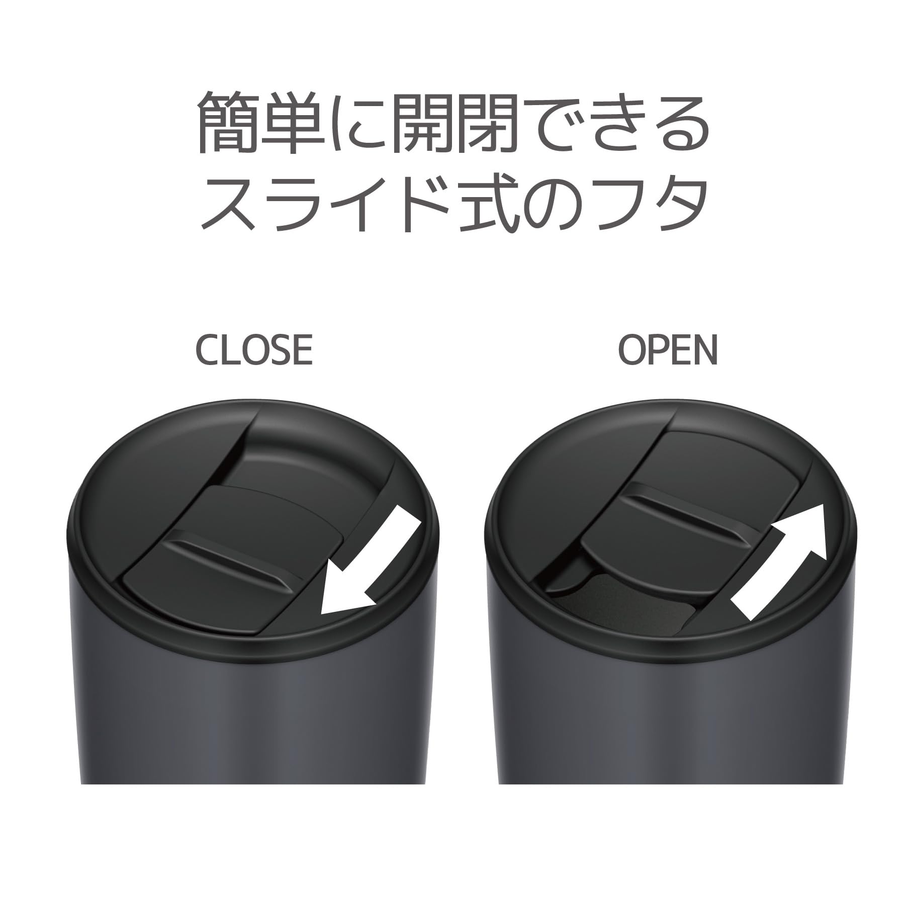 Thermos 400ml Dark Gray Vacuum Insulated Tumbler JDP - 401 with Lid