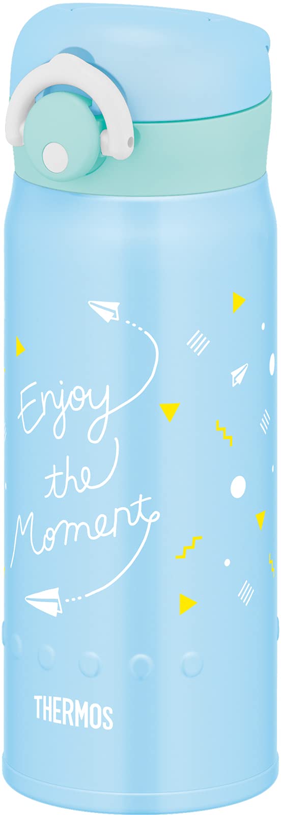 Thermos 400ml Vacuum Insulated Water Bottle Mobile Mug in Blue White - JNR - 401 BLWH